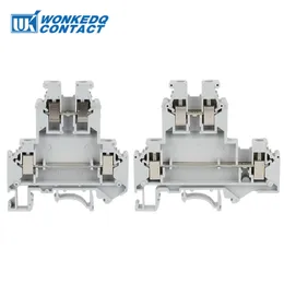 10stur UKK/UKKB 5 Dubbelnivå Terminal Block 2 -lager 0,2 - 4 mm² Plugtråd Electrical Screw Connector DIN RAIL TERMIN UKK5 UKKB5