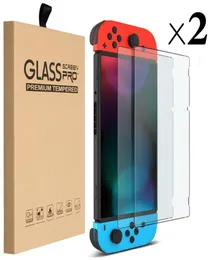 2st i 1 paket 9H Ultra Thin Premium Tempered Glass Screen Protector Film HD Clear Antiscratch för Nintendo Switch Lite med R9183068