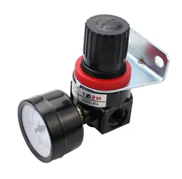 AR2000 1/4'' Air Pressure Regulator Control Compressor Pump Gas Regulating Treatment Unitswith Gauge Adjustable