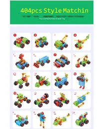 Borrskruv 3D Creative Mosaic Creative Cartoons 3D Puzzle Toys Children Building Diy Electric Drill Set Education Toy