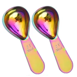 2 ПК, кофе Scoopstainless Steel Столовая ложка измерения ложки Scoop для наземного Coffeeetea 240410