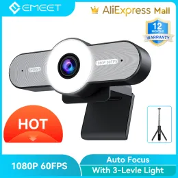 Web Kameraları Webcam 1080p 60fps Otomatik odaklama akışı Web Kamerası USB Kamerası Mikrofonlu USB USB bilgisayar kamerası toplantı/oyun/sınıf için