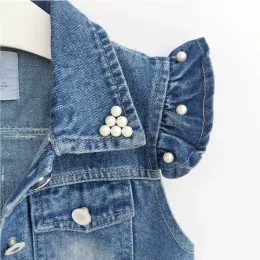 1-8T Baby Vest Denim Babe Jeans Jacket Casual Outerwear Children Clothing Spring Autumn Bebe Clothes Kids Vests Toldder Tops