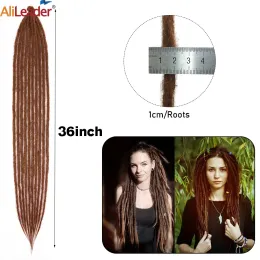 Dreadlock extensions 36 tum syntetiska flätor mjuka dreads virkning locs reggae handgjorda dreadlocks flätande hår för kvinnor/män