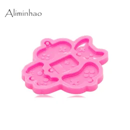 Dy1008 stampi per resina da gioco super lucido, stampi in silicone portachiavi per resina epossidica fai -da -te artigianale, torta di fondente al cioccolato