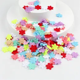 100pcs Flor de casamento de cinco petais Arreno Diy Craft Acessórios para cabelos infantis Jóia de joias adesivos Decoração do festival