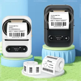 Skrivare Mini Label Printer E210 Termisk skrivare liknande som B21 B1 M220 M110 Märkningsmaskin Bluetooth Inkless Labeller eller 3PK -etiketter