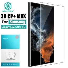 Samsung Galaxy S22 Ultra S21 Ultra Tempered Glass Full Coverage Anti-Glareスクリーンフィルム用のNillkin 3D CP+ MAXスクリーンプロテクター