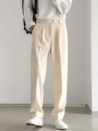 男子パンツ上品な韓国のテクスチャーアプリコット春と秋のカジュアル