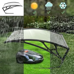 Durável Canopy Sun Shelter Twning Garage Roof Robot Lawn Mower portátil Black Silver Garden Shades /Delivery French 100x78cm Novo