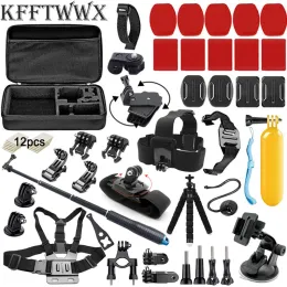 Telecamere kfftwwx kit accessori per gopro eroe 11 10 9 8 7 6 5 4 3 black max go pro session yi 4k sjcam sj8 eken h9r osmo fotocamera