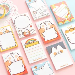 Korea Rabbit Memo Pad kan riva av Portable Message Stick Memo Notepad Mini Notebook Office Sticky Notes Kawaii