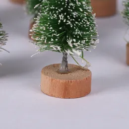 12pcs mini Christmas Tree Tree Tree Diy Christmas Decortations Small Christmas Tree Xmas الحلي العام الجديد ديكور هدية الأطفال