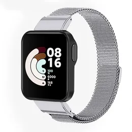 Xiaomi Mi için Milanese Manyetik Kayış Redmi Watch1 Metal Döngüsü Bileklik Brüktrap Metal Bilek Kayışı için Lite Metal Bant İzle