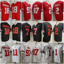 Harrison Marvin College 18 Jr. Jersey Ohio State 11 Smith-njicba 7 C.J. Stroud Henderson Justin Fields Ryan Shazier Wilson White Red Ed Jerseys 150th Rose Patch s