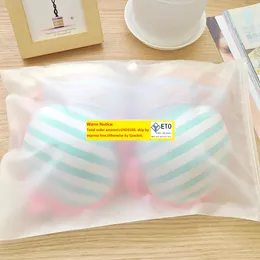 14x20cm (5,5 "*7,9") Bolsa de armazenamento de plástico transparente fosco Bolsas de viagem com zíper para zíper Slide Slide Seal Bolsa de embalagem para roupas de cosméticos LL