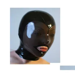 أقنعة الحفلات 100 Natural LaTex Head Rubber Cosplay Fetish Mask0125950866 Drop Droviour Home Garden Supplies HomeFavor Dhypo