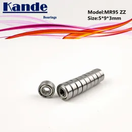 Rolamentos de Kande 10pcs MR95ZZ 5x9x3 MR95 Rolução de bolas em miniatura MR95 ZZ
