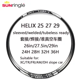 Sunringle Rim HELIX TR25 TR27 TR29 26 27.5 29 inch MTB Della Bicicletta Mountain Bike Circle TUBELESS READY Per XC AM FR