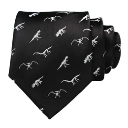 Neckbanden 2020 Ny design Mens Animal Tie Silk Woven Halsbindning Dinosaur Snail Fox Flamingo Jacquard Fashion Party Wedding Gravata Tiec240410