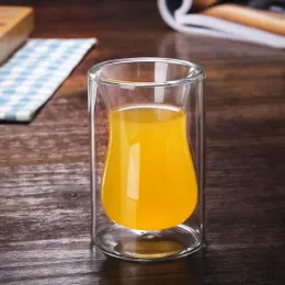 Taglie di vetro a doppio fondo creativo, bicchieri da vino, whisky da bere, tazza di wodka, caffè, succo, tazze d'acqua, tazza da tè, all'ingrosso, 1pc