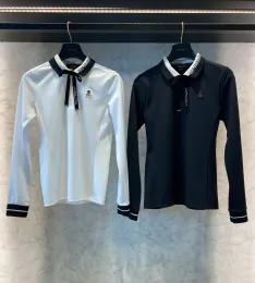 Bluza Nowa jesień zimowa koszula Golf Long Rleeves dla kobiet Wstążka Kokarta moda