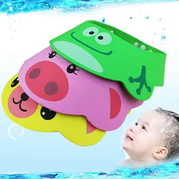 Novo garotas de bebê ajustável Baby Bath Baby Bathing Cap Hat Wash Escudo de Cabelo com Ear atacado