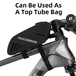 Rockbros Bike Saddle Torbası Su Geçirmez 0.6L Bisiklet Koltuk Çantası Dış Mekan Bisiklet Pannier Arka Alet Çantası MTB Üst Tüp Bisiklet Aksesuarları