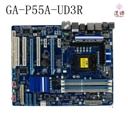 Scheda madre per gigabyte gap55aud3r scheda madre 16gb 3*PCI USB2.0 LGA 1156 DDR3 ATX P55 Mainboard al 100% testata piena di lavoro