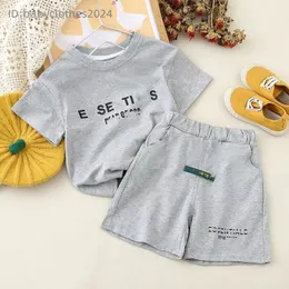 Designer Set di abbigliamento per bambini Summer Boys Girls Fashion Set casual cotone T+ Shorts Case a due pezzi abiti per bambini