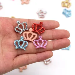 50pcs Mini Crown Glitter Patches Handmade Hair Accessories Shiny Feliques Move Jewelry Making Scrapbooking Sewk