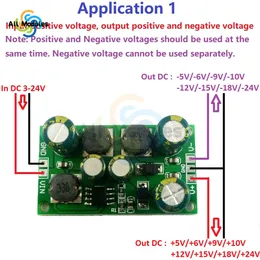 2 in 1 8W Dual +-Scheda di tensione a doppia tensione da 3-24v a 5v 9v 10v 12v 15v 18v 24v per altoparlante AMP DAC DAC DD1912PA ADC DD1912PA