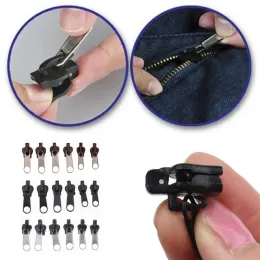 6/12pcs intervals zippers zippers sliders pull fix zipper repair kit استبدال الأسنان بتصميم السوستة.