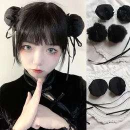 O pão de cabelo cobre o estilo clássico chinês chinês para mulheres de cosplay de cosplay lolita