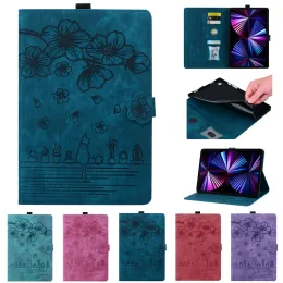 Case Tablet Coque für Lenovo Tab P11 Fall 11 "niedliche Katzenblumen -Brieftaschenabdeckung für Funda Lenovo Tab P11 Plus Case TBJ616F TB J606F J606L