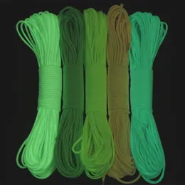 5As/lote de 2 mm 4mm 4mm luminoso paracord paramaquede cordão corda tenda corda Guyline Mil Spec Type para caminhada de camping