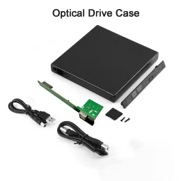 Zestaw zewnętrznego optycznego zestawu obudowy obudowy Mobilne DVD/CDROM Case Portable 12,7 mm IDE Case Drive do laptopa notebooka