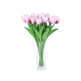 Tulip Artificial Flower Bouquet, echte Berührung gefälschte Blumen, Home Wedding Decoration, Innengaren -Dekor, 10pcs