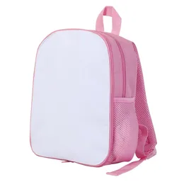 3pcs Backpack Sublimation DIY White Single Sided Blank Polyester Children Large Capacity School Bags 12Inch