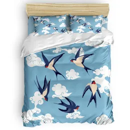 xiangyunwallow鳥快適な家庭用品ベッドルームベッドラグジュアリー羽毛布団カバー2/3/4ピース