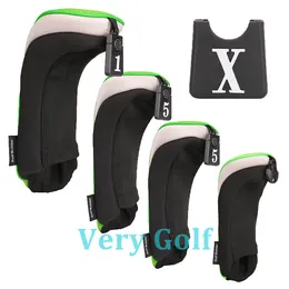 4pcs/conjunto espesso de neoprene de espuma de espuma de golfe piloto de gola de golfe Fairway Wood Hybrid Head Capas 1 3 5 UT Covers