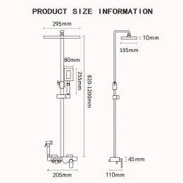 White Shower Set Display Thermostatic Shower Faucet Set Rainfall Bathtub Tap with Bathroom Shelf Water Flow Produces Electricity