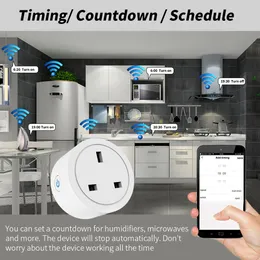 Tuya Wi -Fi Diming Socket UK Plug Outlet Outlet Smart Home Power Outlet Power Monitor