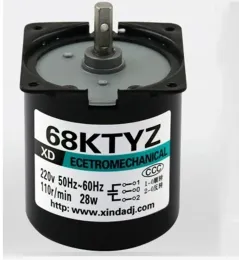 68KTYZ AC محرك متزامن 28W 220V 2.5 RPM-110 RPM MICRO MOTER DERIAL MOTOR CW CCW