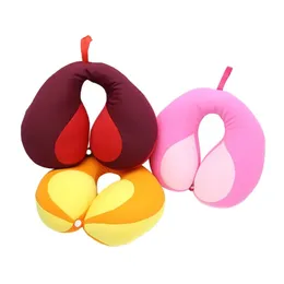 2024 Children Neck Pillow Contrast Color Splicing Travel Sleeping U-shaped Pillows Comfortable Baby's Car Safety Seat Pillow for Children