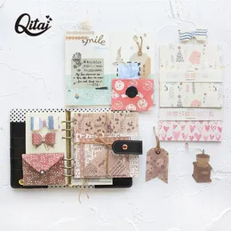 Pads papel origami art qitai 16heets scrapbooking cartões de papel de fundo, fazendo colagem de scrapbooking diy colagem vintage pa001