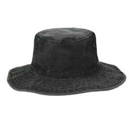 Jazz retro kowbojowy czapkę unisex dżins sun boonie Regulowana ochrona UV dla kobiet mężczyzn na świeżym powietrzu wędkarstwo wędkarskie 240410