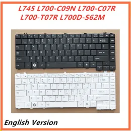 Tangentbord Laptop English Keyboard för Toshiba L745 L700C09N L700C07R L700T07R L700DS62M Notbok Ersättningslayout Keyboard