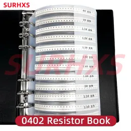 Kit de resistor de livros SMD 0805 0201 0402 0603 1206 1% SMT Chip Resistor Kit de sortimento 170 Valores Livro de amostra FR-07 0ω-10mω