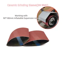 4pcs 984f Cinture abrasive in ceramica Mormizzando bande di levigatura 90x100mm